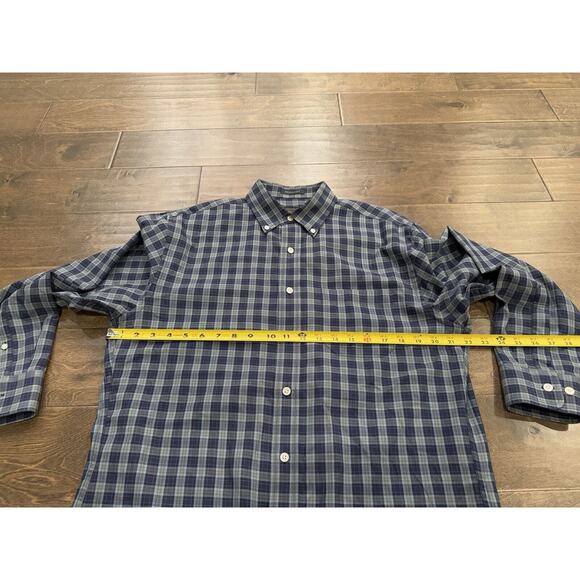 Pendleton Bridgeport Mens Blue Button Down Long Sleeve Dress Shirt Size M MEDIUM - Picture 9 of 9